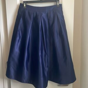 Blue Satiny Skirt with Pockets Medium